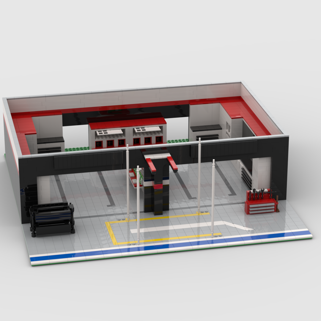 Full Pit Lane - ALL 11 Garages Instructions ONLY